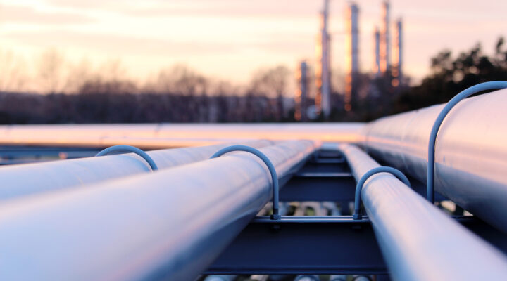 oil pipes in an oil field