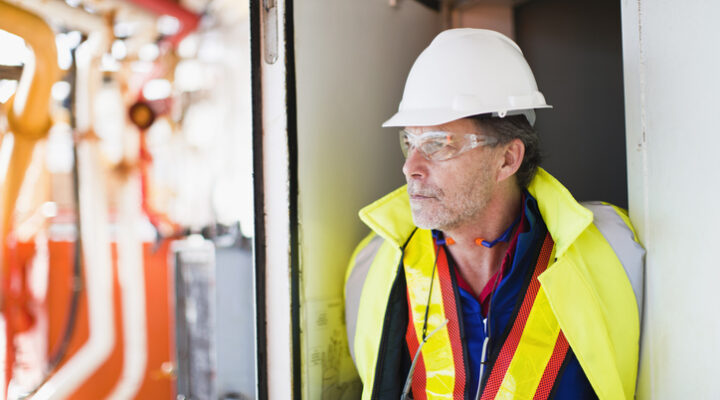 worker on a oil rig