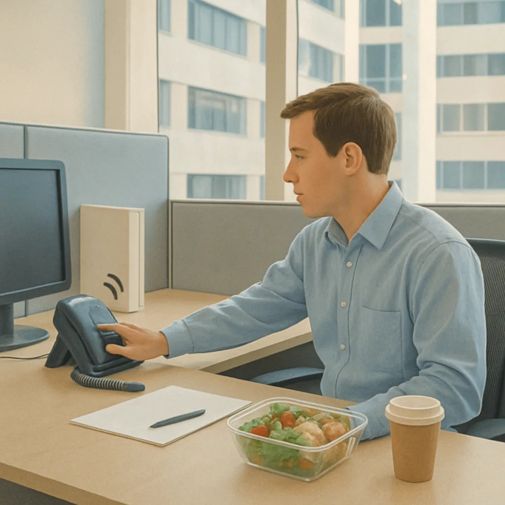 Houston employee working during an automatically deducted lunch break